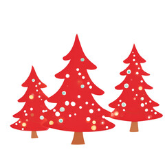 Fototapeta premium set of christmas trees