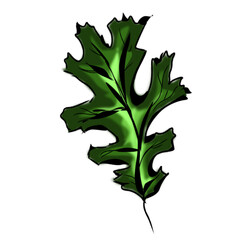 Fototapeta premium A simple, line-art illustration of a leaf3