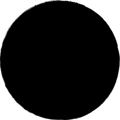 Circle ink brush stroke, round shape