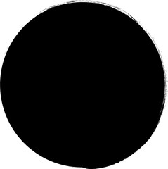 Circle ink brush stroke, round shape