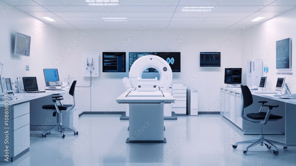 Leinwandbilder a high-tech ai-powered smart health diagnostics system, modern medical office with advanced tools fo