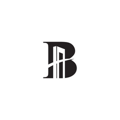 A minimalist black and white logo design combining the letter 