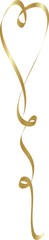 Heart shape golden ribbons, love, valentine, celebration