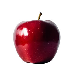 Fresh red apple isolated on white background with vibrant natural details