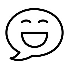 chat smile Line Icon