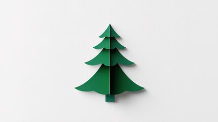 Fototapeta premium Minimalist Christmas Greeting Card Design on a White Background Featuring Elegant Festive Elements. Modern and Simple Holiday Card Concept for Seasonal Celebrations.