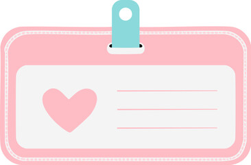 귀엽고 예쁜 이름표 벡터 일러스트