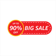 Up to 90 percent Off Big Sale Red and Yellow Label