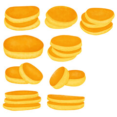 Set of pancakes Illustration 