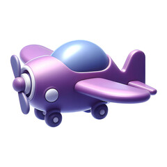 Naklejka premium Cartoon Airplane 3D Render