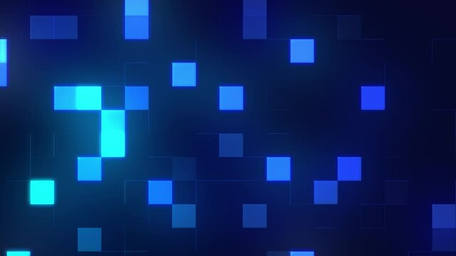 Digital blue technology background with squares