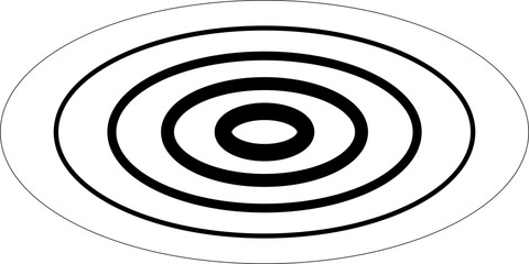 Dynamic oval line shape, logo, icon. Geometric elements