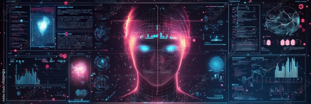 Aufkleber an advanced interactive mirror evaluates hair condition and provides tailored ai suggestions for enh