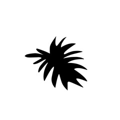 black leaf silhouette
