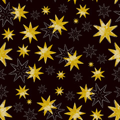 A Bright Star Pattern Set Against a Dark Background for a Captivating Visual Appeal