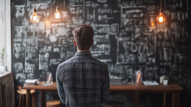Dynamic portrayal of a growing entrepreneur, symbolizing personal growth, learning, and development in a multidimensional and ever-expanding context. Capturing ambition, innovation, and adaptability.
