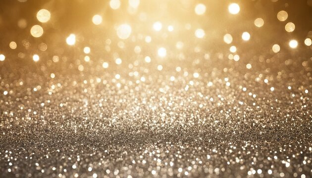 Golden christmas glitter background with stars and bokeh lights 908