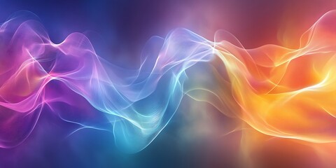 Fototapeta premium Abstract colorful wavy smoke background.
