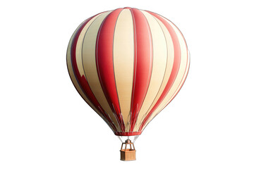Naklejka premium 3D Hot Air balloon isolated on a white background, cutout PNG