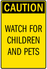 Do not leave children unattended signs