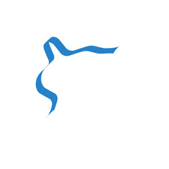 simple blue satin ribbon