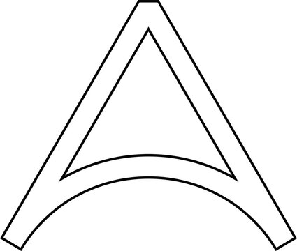 recommend clip art: Triangle line icon. Geometric shapes