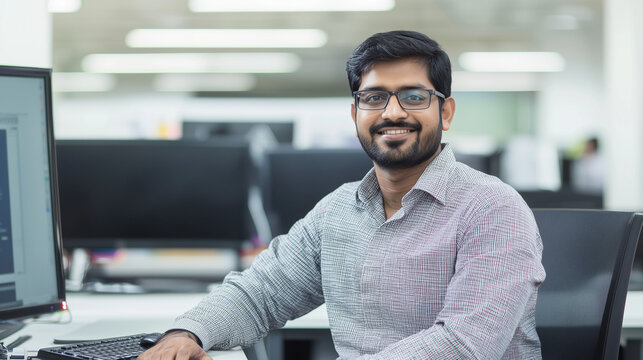 Confident IT professional at work 