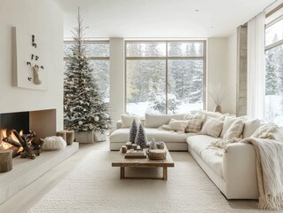 Winter Wonderland Living Room Christmas Decor
