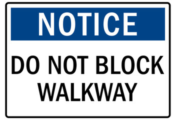 Pedestrian walkway sign