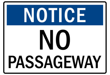 Pedestrian walkway sign