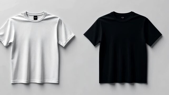 A white t-shirt with a black logo on the front. The logo is a circle with a black outline and a white circle inside