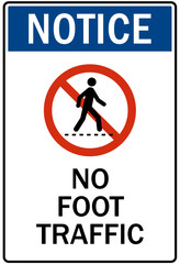 Pedestrian walkway sign