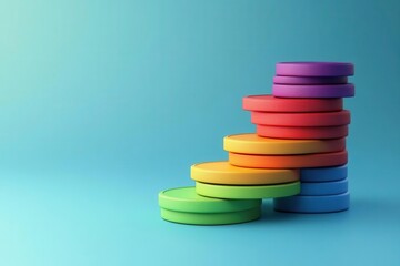 Service quality flat design side view client satisfaction theme 3D render Complementary Color Scheme