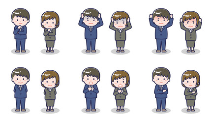 スーツ姿の男女 05