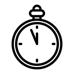 Count Down Icon in Outline Style. Line art