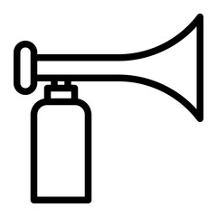 Gas horn Icon in Outline Style. Line art