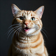 portrait of a cat with eyes