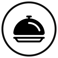 Editable food cover, serving vector icon. Food, restaurant. Part of a big icon set family. Perfect for web and app interfaces, presentations, infographics, etc