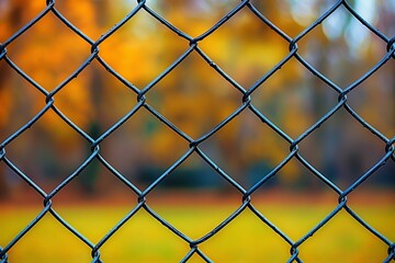 Fototapeta premium Iron fence with blurred background