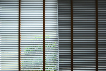 white window blinds in home, object for decorate interior of house