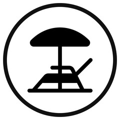 Editable sun lounger vector icon. Part of a big icon set family. Perfect for web and app interfaces, presentations, infographics, etc