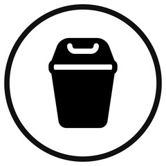 Editable trash bin vector icon. Part of a big icon set family. Perfect for web and app interfaces, presentations, infographics, etc