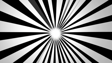 Black and white radial pattern creating a hypnotic visual effect