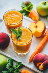 Peach and Carrot Smoothie - A Vibrant Healthy Drink
