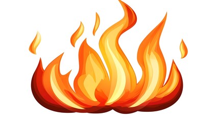 Cartoon Fire Flames Illustration