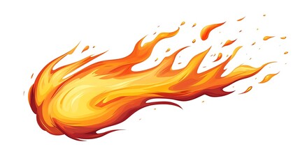 Cartoon Fire Flames Illustration
