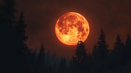 Full Orange Moon