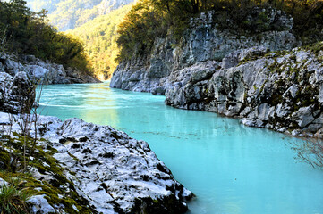 waterfall in the mountains