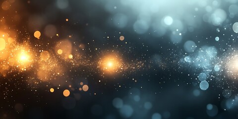 Fototapeta premium Abstract glowing lights background with bokeh effect.