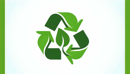 Green earthAn icon of a green leaf and a recycling symbol intertwined, symbolizing green IT practices on a whi1